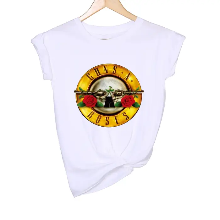 GUNS and Roses groupe de rock t-shirt femmes imprimer surdimensionné streetwear