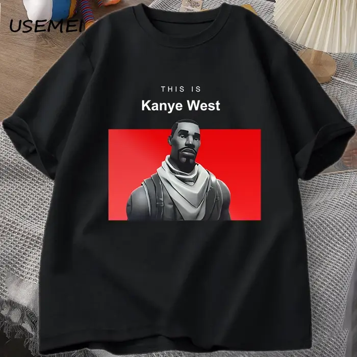 T-shirt à manches courtes This Is Kanye West, en coton, décontracté, drôle, vintage, graphique