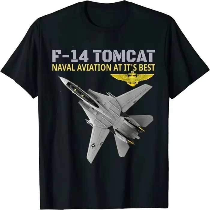 T-shirt unisexe F-14 Tomcat in Action, Naval Aviation At Its Best, T-shirt de fitness, vêtements pou