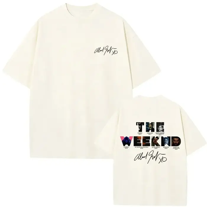 T-shirt graphique avec couverture d'album musical du rappeur The Weeknd, pour hommes et femmes, mode