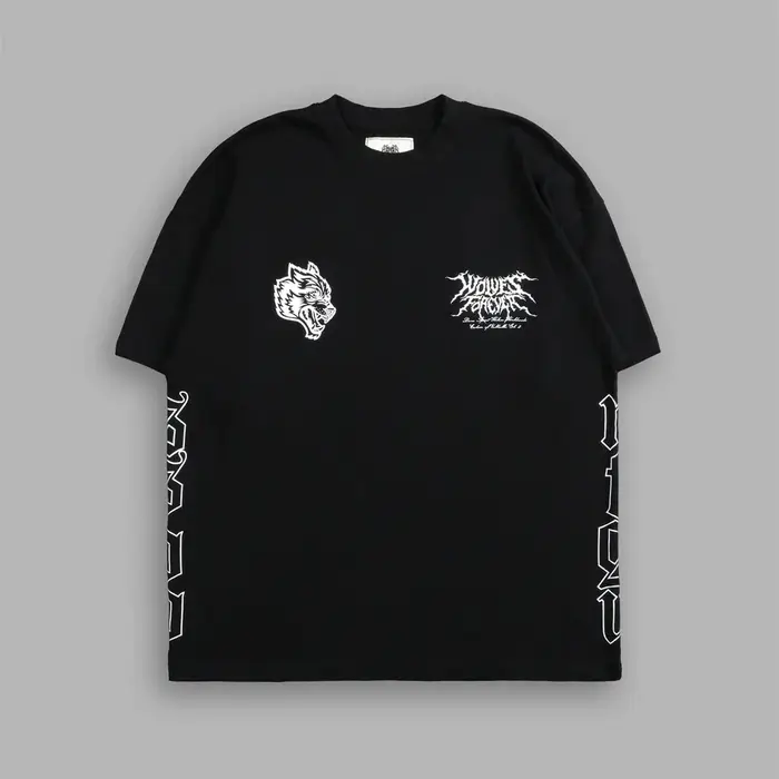 DARC EINHERJAR - T-shirt surdimensionné noir pour hommes
