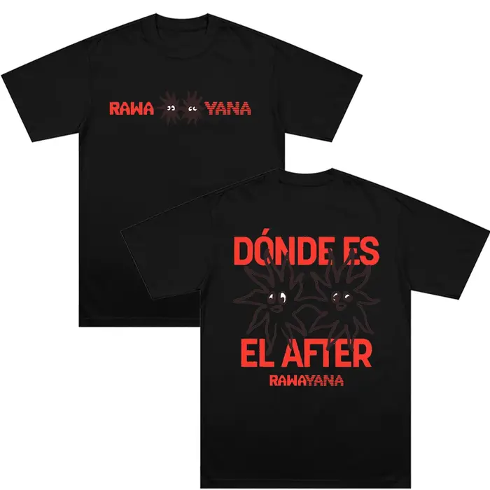 T-shirts Rawa Yana, vêtements de merchandising de l'album du groupe Rawayana, mode unisexe, coton de