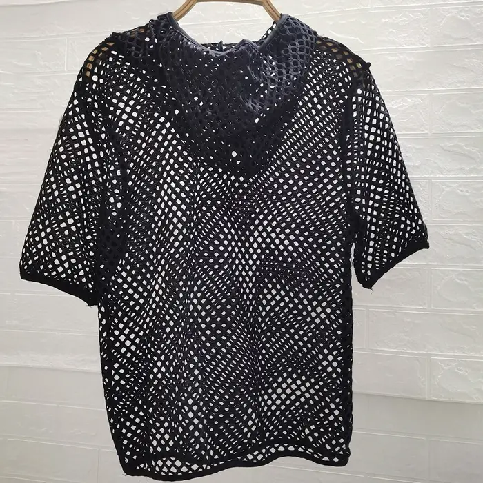 T-Shirts hauts transparents à manches courtes