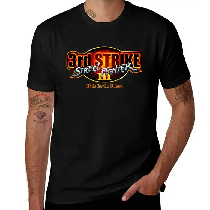 Street Fighter III: 3ème frappe-Lutte pour le futur logo T-Shirt chemises T-Shirt graphique t-shirts