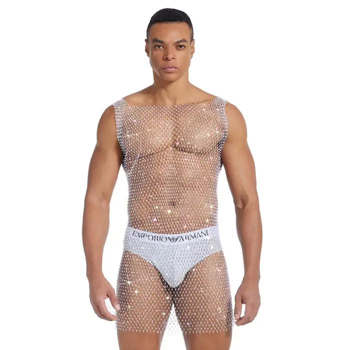Débardeur en maille strass pour hommes