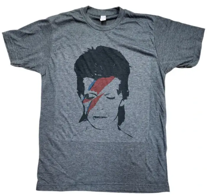 T-shirt unisexe David Bowie à taille basse, T-shirt rétro noir amusant, t-shirt graphique en pur coton pour couple, style streetwear d'été