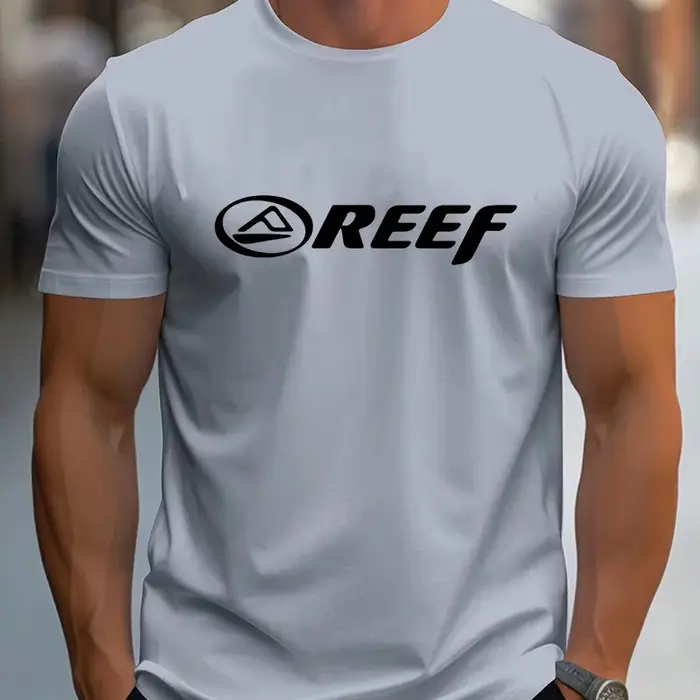 T-Shirt col rond décontracté pour hommes, 100% coton, tissu tricoté, légèrement extensible, coupe ré