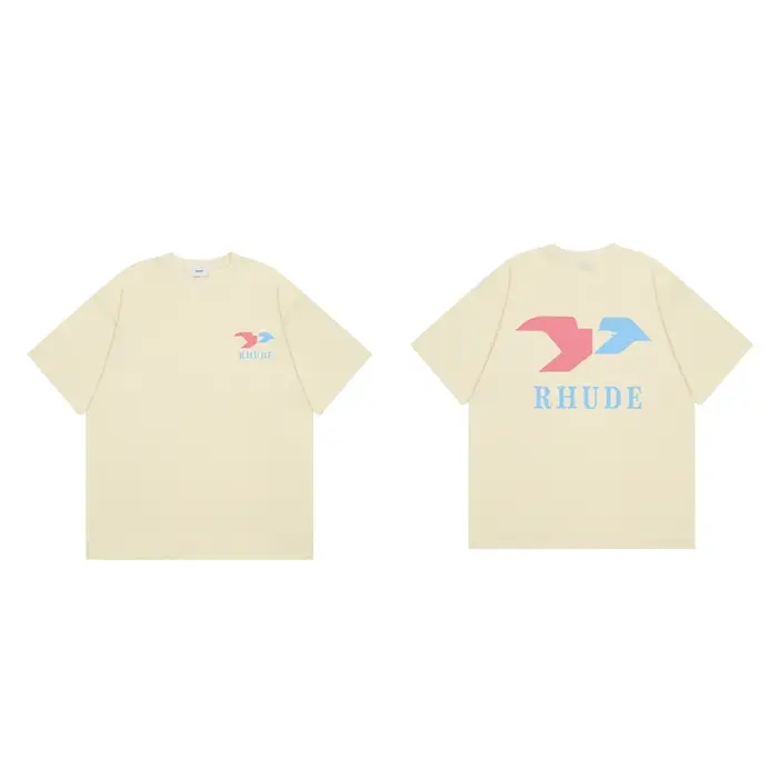 T-shirts à manches courtes de haute qualité pour hommes et femmes, nouvelle collection été, marque streetwear RHUDE