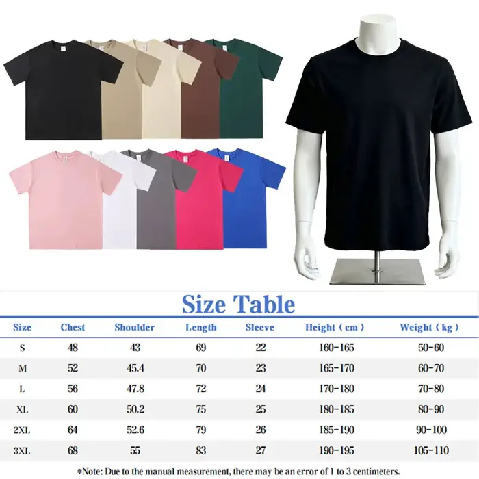 T-shirt en coton respirant pour homme et femme