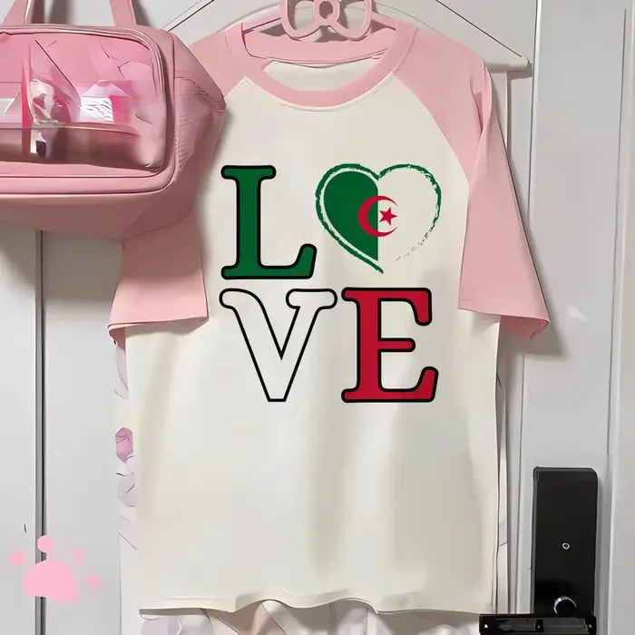 Algérie haut femmes anime style moderne t-shirts fille bande dessinée années 2000 vêtements