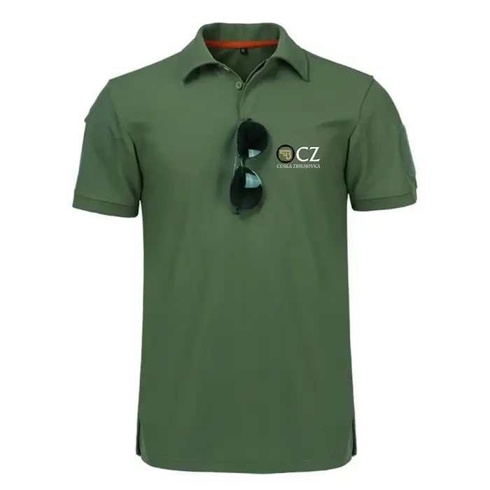 Polos pour hommes Style militaire T-Shirts respirant armée Combat tactique t-shirt CZ Ceska Zbrojovka armes à feu