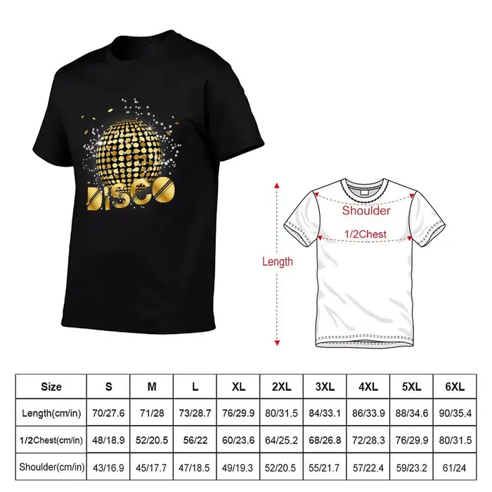 Disco Ball Disco Gold Gitzer T-Shirt anime T-Shirt hommes T-Shirt coton 100% T-Shirt