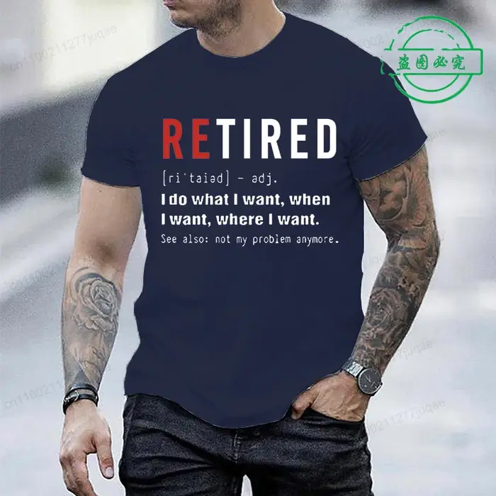T-Shirt de défi retraité pour hommes et femmes