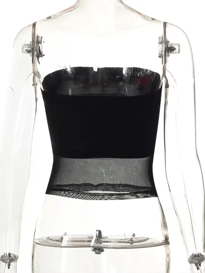 Corset en maille noir pour femmes