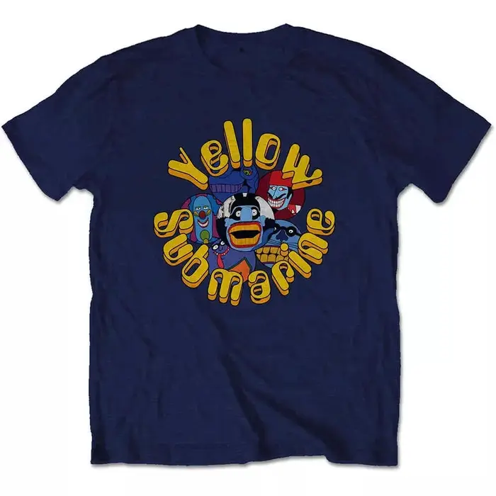 T-Shirt en coton avec image de la bande The Beatles Yellow Submarin