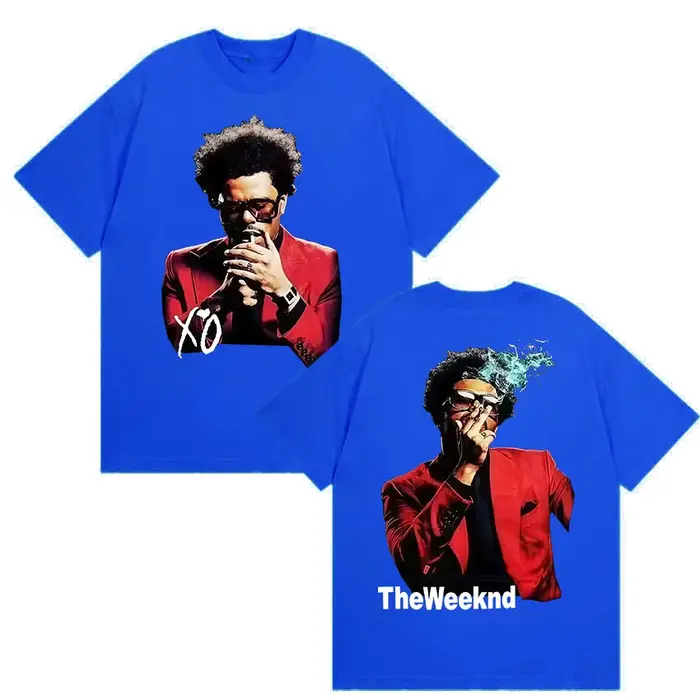 Pop chanteur The Weeknd Xo nouvel Album 2025 Tour T-shirts hommes femmes mode gothique Hip Hop manches courtes coton