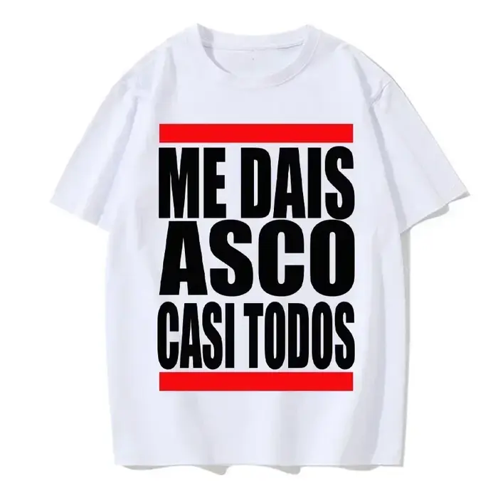 Moi Dais Asco Gasi Todos motif imprimé t-shirt hommes femmes été neutre décontracté vêtements amples Harajuku Hip Hop