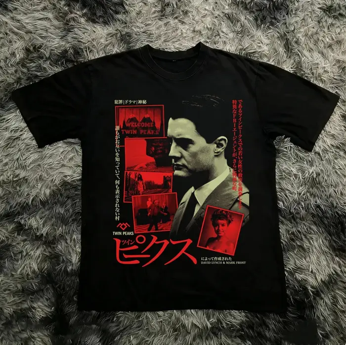 T-shirt imprimé classique style rétro Twin Peaks Fire Walk With Me