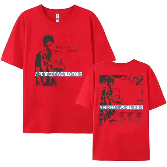 T-shirt A PERFECT WORLD TOUR 2026 THE KID LAROI Singer Design Print