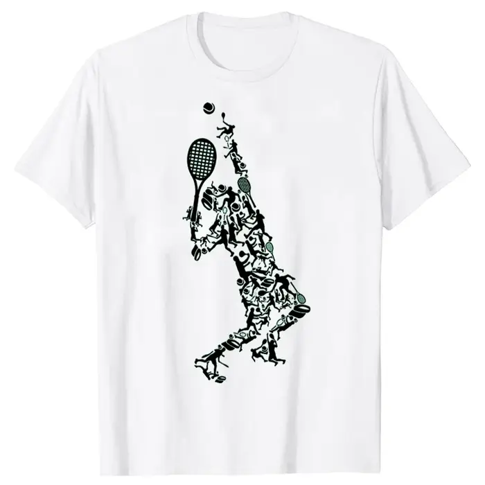 T-shirt graphique IkRacket dans le dessin pour hommes