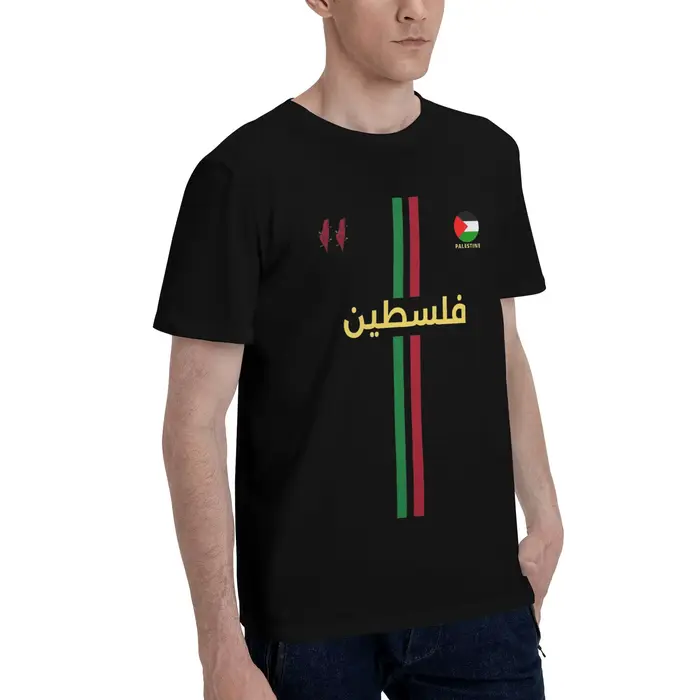 Palestine Football t-shirt été Y2K T-Shirts de base pur coton Hip Hop