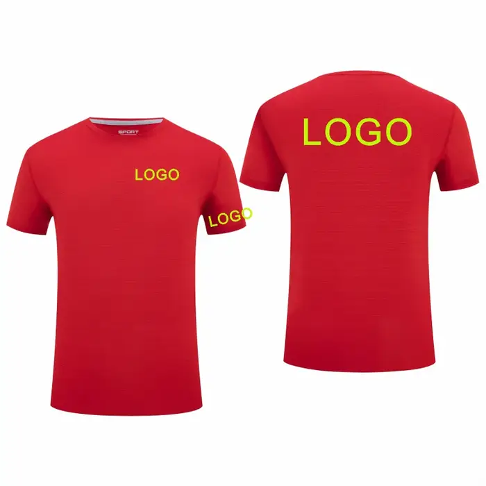 T-shirt à manches courtes et col rond avec LOGO personnalisé