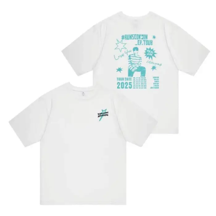 T-shirts Jin Runseokjin Tour, style idole coréenne, T-shirt Kpop, T-shirt en coton pour hommes, vêtements pour enfants, T-shirt Y2k pour femmes