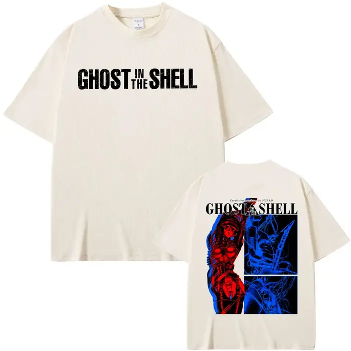 T-shirt Anime Ghost in The Shell Vintage Manga Kusanagi Motoko