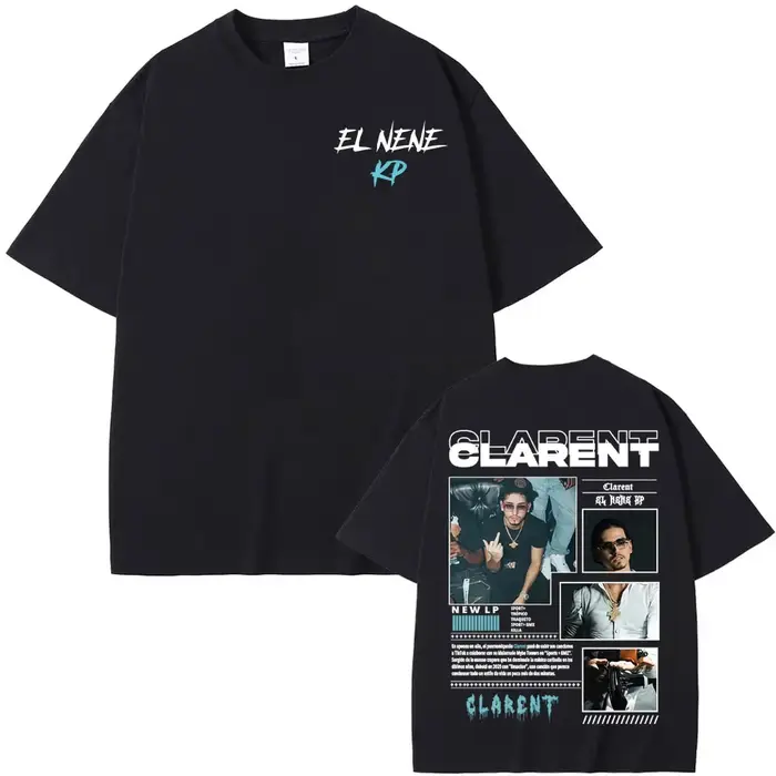 Rappeur CLARENT Album 2025 Tour Merch T-shirt vêtements pour hommes mode Hip Hop rétro T-shirts unisexe coton ample