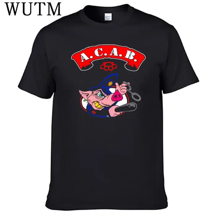 Nouveau Francfort Acab t-shirt 100% coton hommes chemise