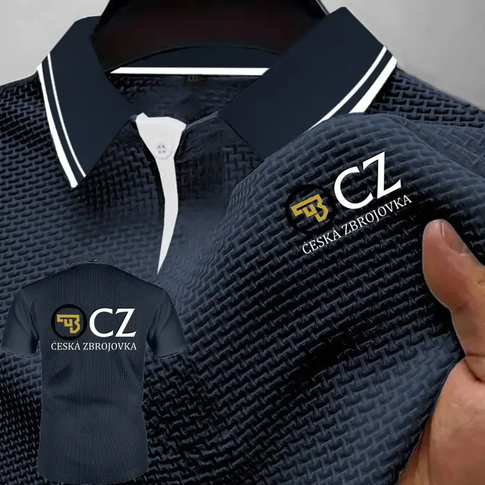 Polos CZ Ceska Zbrojovka armes à feu hommes glace soie Cool Fit hauts t-shirt Chic jeunesse