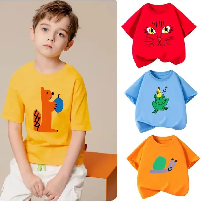 T-shirt d'été à manches courtes pour garçon et adolescente