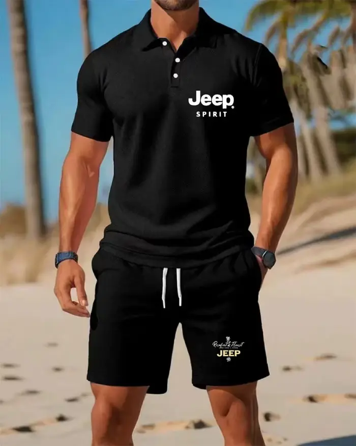 JEEP - Polo pour homme, chemise décontractée à manches courtes et boutonnée, un nouveau produit d'ét