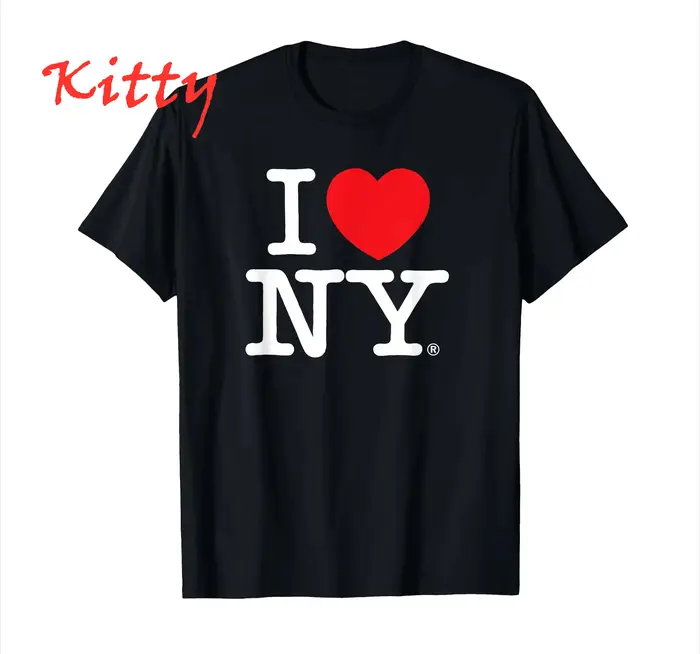 T-shirt classique avec logo I LOVE NY pour hommes et femmes