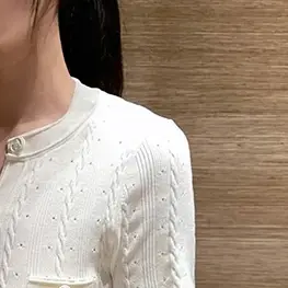 Robe blanche en tricot ajouré pour femmes