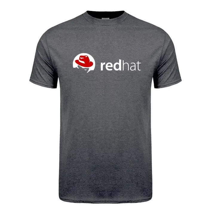 Red Hat Linux T-shirt d'été Hommes Cool Coton à manches courtes Red Hat Économie Unisexe Cadeau Y-Tee LH-321