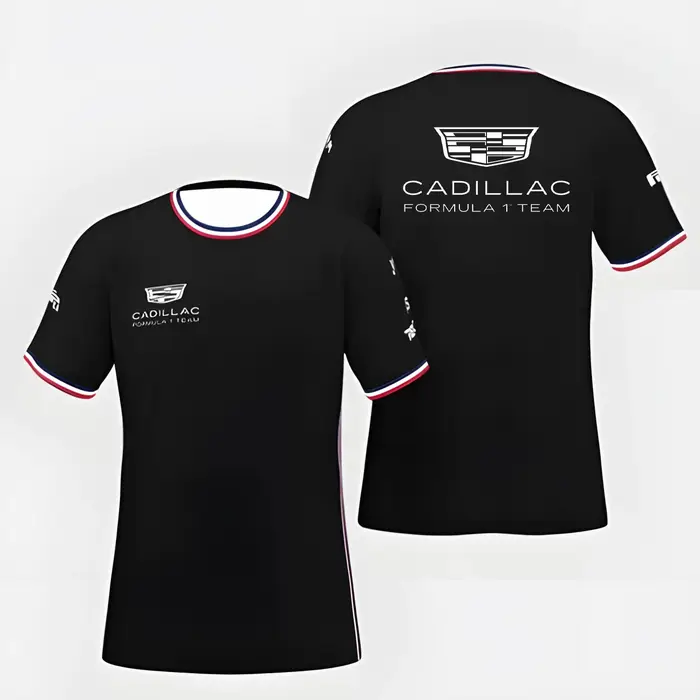 T-shirt respirant à séchage rapide pour sports extrêmes en plein air de l'équipe Cadillac Racing, mo