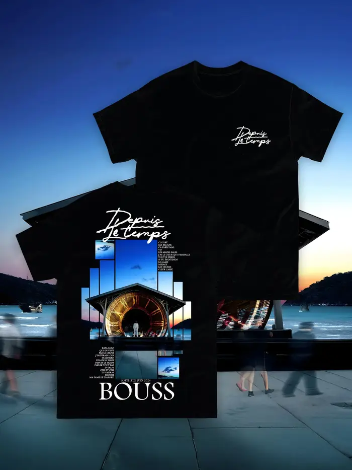 T-shirt imprimé du rappeur français Bouss