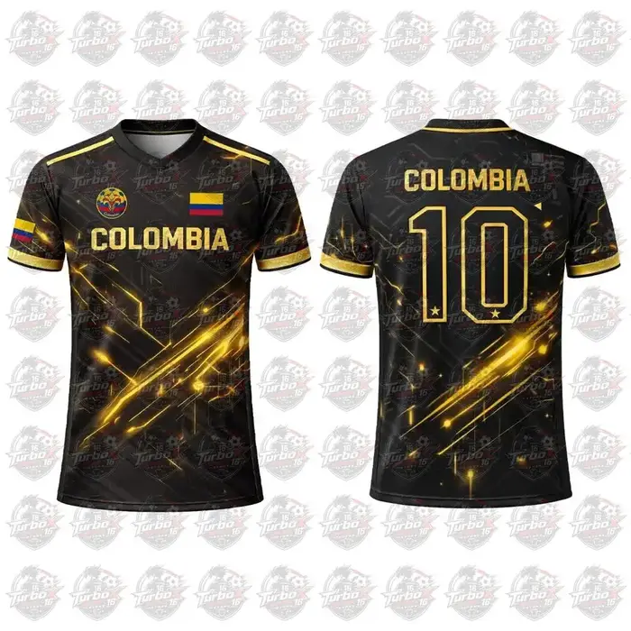 Nouveau Maillot de Foot 2026 Imprimé Drapeau Columbia pour Homme – T-shirt Sportif Respirant à Col Rond Unisexe – Idéal