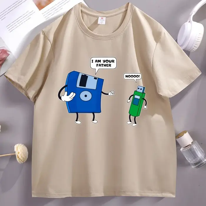 T-shirt Meme « Je suis ton père » Humour technologique amusant Disquette USB T-shirt Informatique pour hommes femmes Vêtements Père et fils