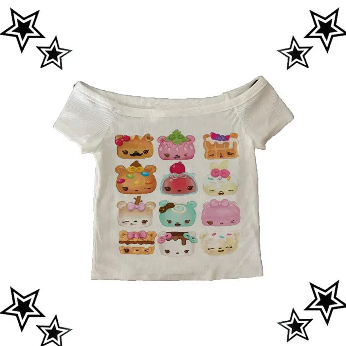 Femme T-shirts Trashy Y2k 2000s hauts t-shirt pour femmes 90s vêtements Vintage Anime fille vêtement