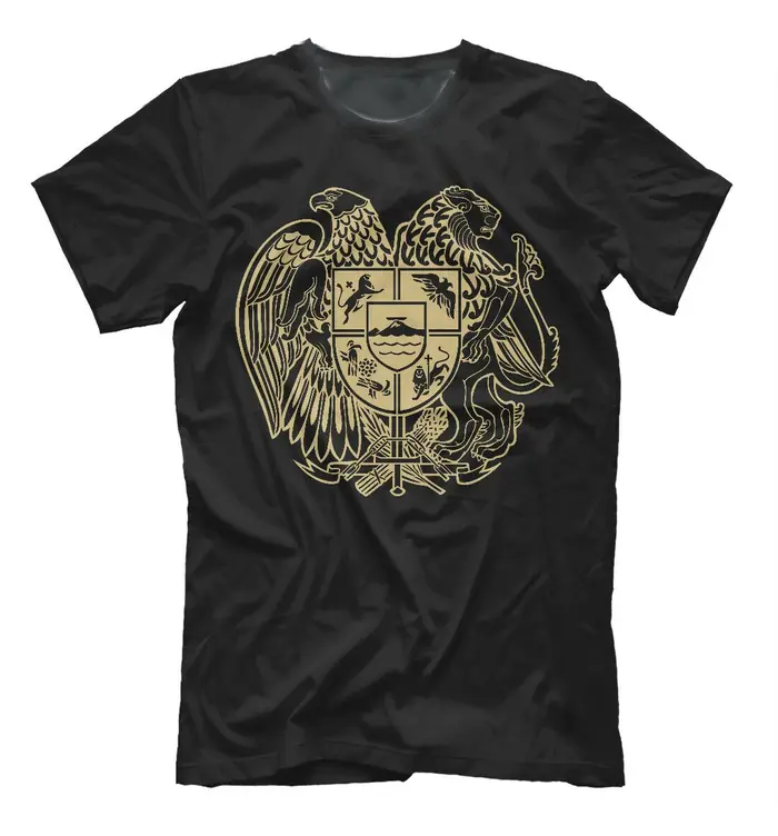 Erevan Coat of Arms of T-Shirt Élimine. Été Coton Manches Courtes O-cou Hommes