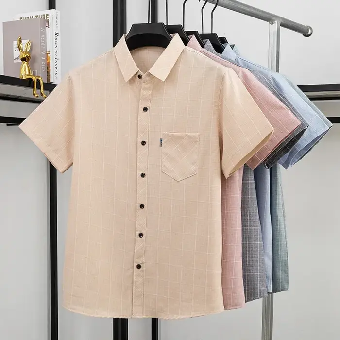 Chemises polo à motif écossais pour hommes