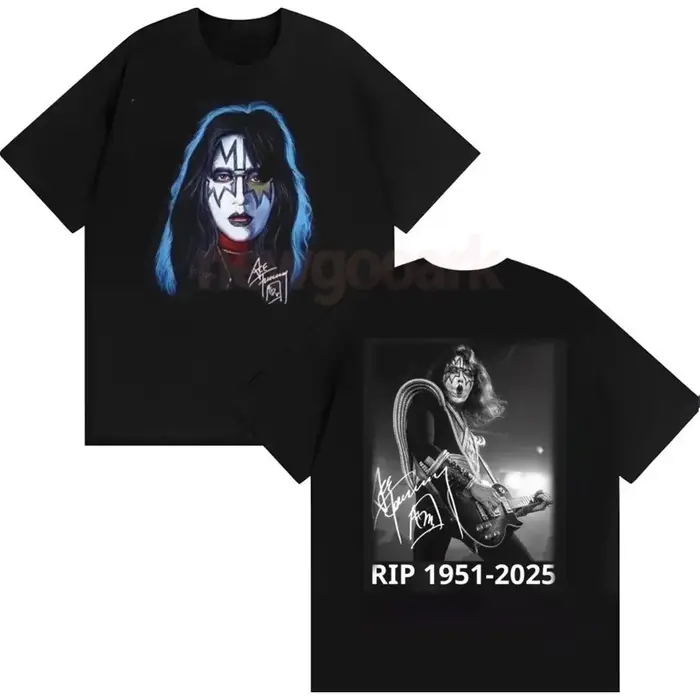 Ace Frehley hommage graphique t-shirts RIP 1951-2025 merci pour les souvenirs cadeau femme homme Fans coton t-shirt à manches courtes