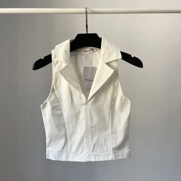 YOZOU – Polo en coton sans manches