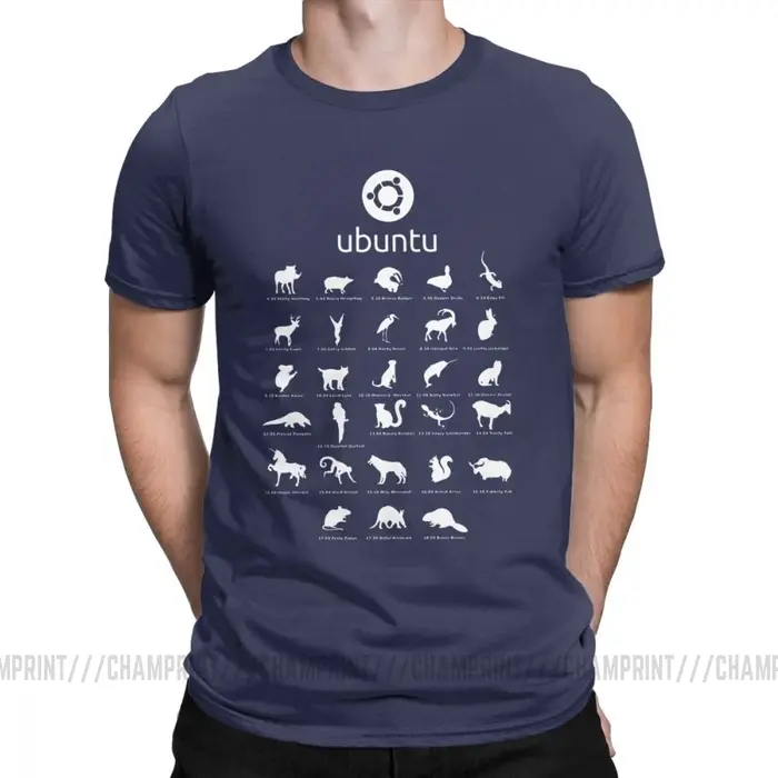 UbunaryLinux lance des t-shirts pour hommes, fan de pets art, O Neck, 100% coton, Distro Linux Debia