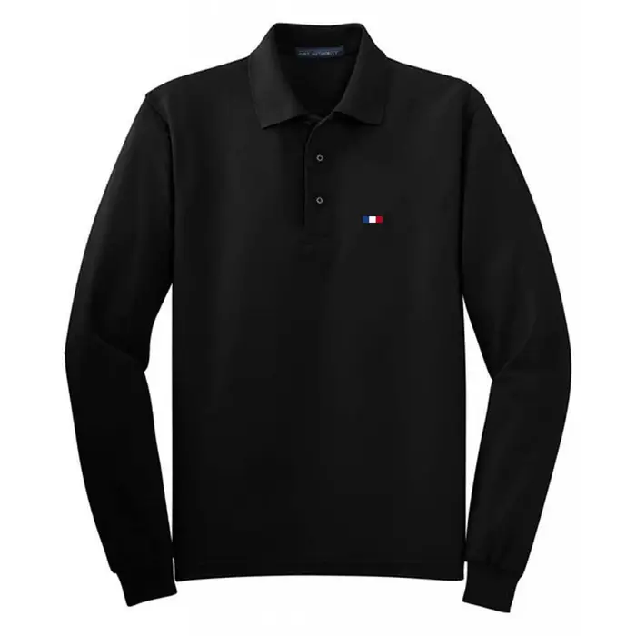 Nouveau Design Polos chemises hommes automne respirant 100% coton Polos chemises hommes à manches lo