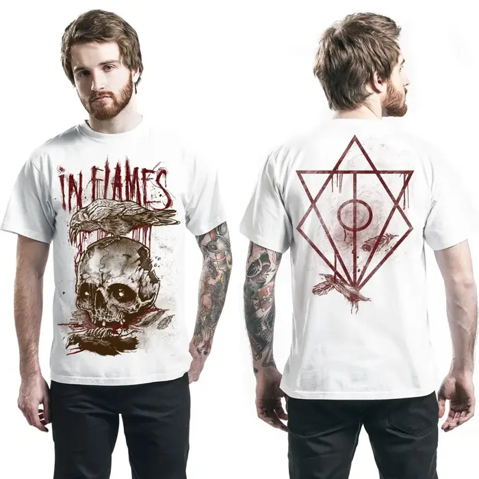 T-shirt en coton graphique Hot in Flames unisexe