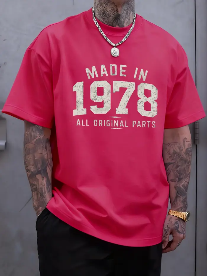 Fabriqué en 1978 toutes les pièces originales imprimé T-Shirt homme Hip Hop