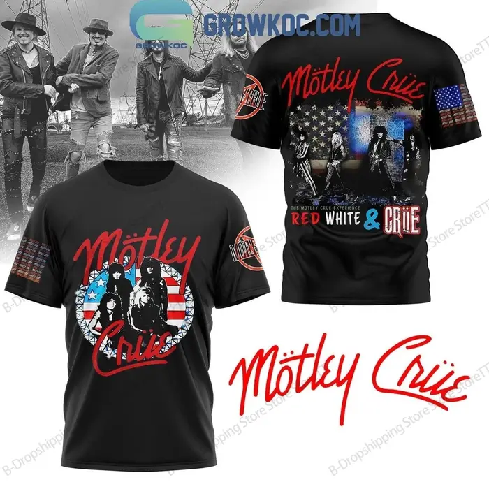 Metal Rock Band Motley Crue Tour impression 3d T-shirt hommes femmes mode Hip Hop décontracté à manches courtes hauts